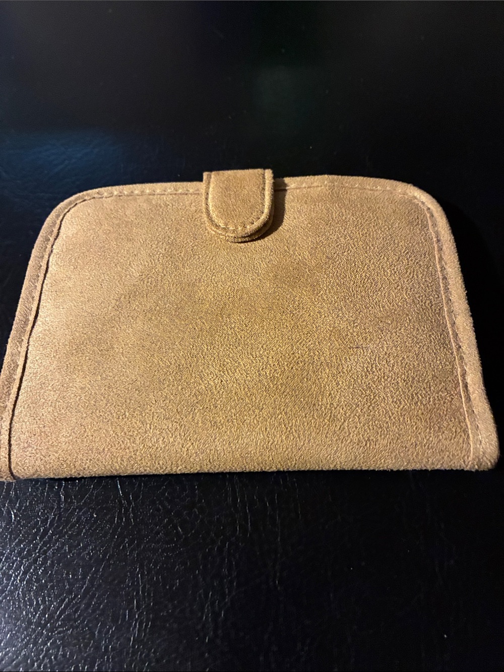 Travelon Tan Suede Passport Holder w Neck Rope